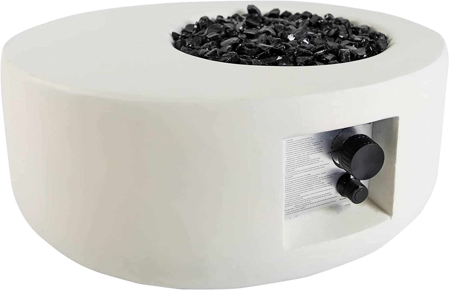 Bluegrass Living Bluegrass Living 26 Inch Carlisle MGO Propane Fire Pit Table Glass Beads & Cover-Model# HF26900AA