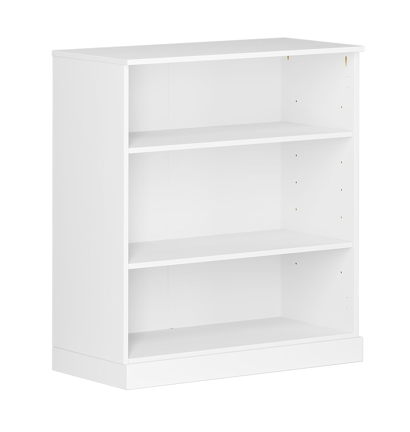 Palace Imports 100% Solid Wood 3-shelf Bookcase with Adjustable Shelves, White