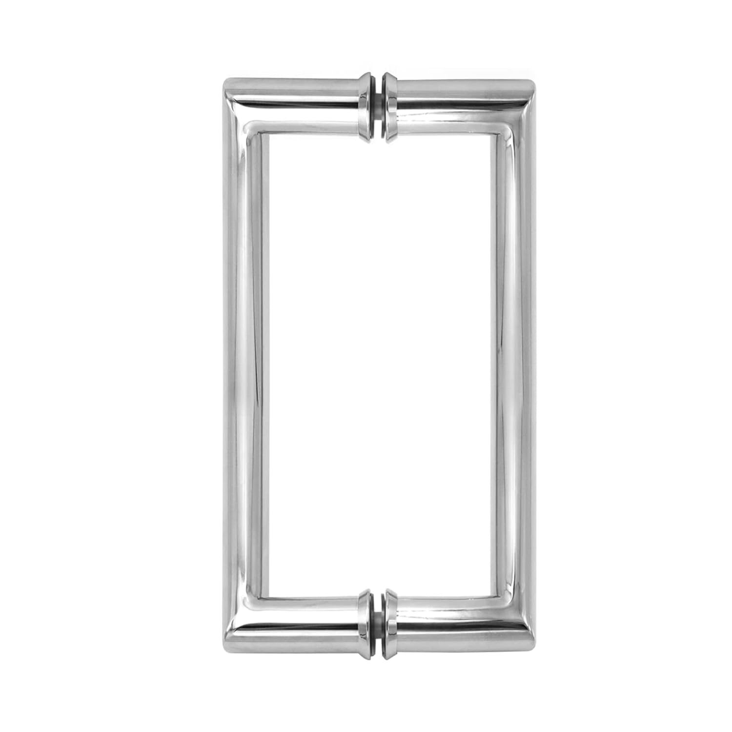 CKB 8" Shower Door Handle, Stainless Steel Shower Door Pull Compatible with 1/3" to 1/2" Glass Thickness, Back to Back Glass Door Handle with Polished Steel
