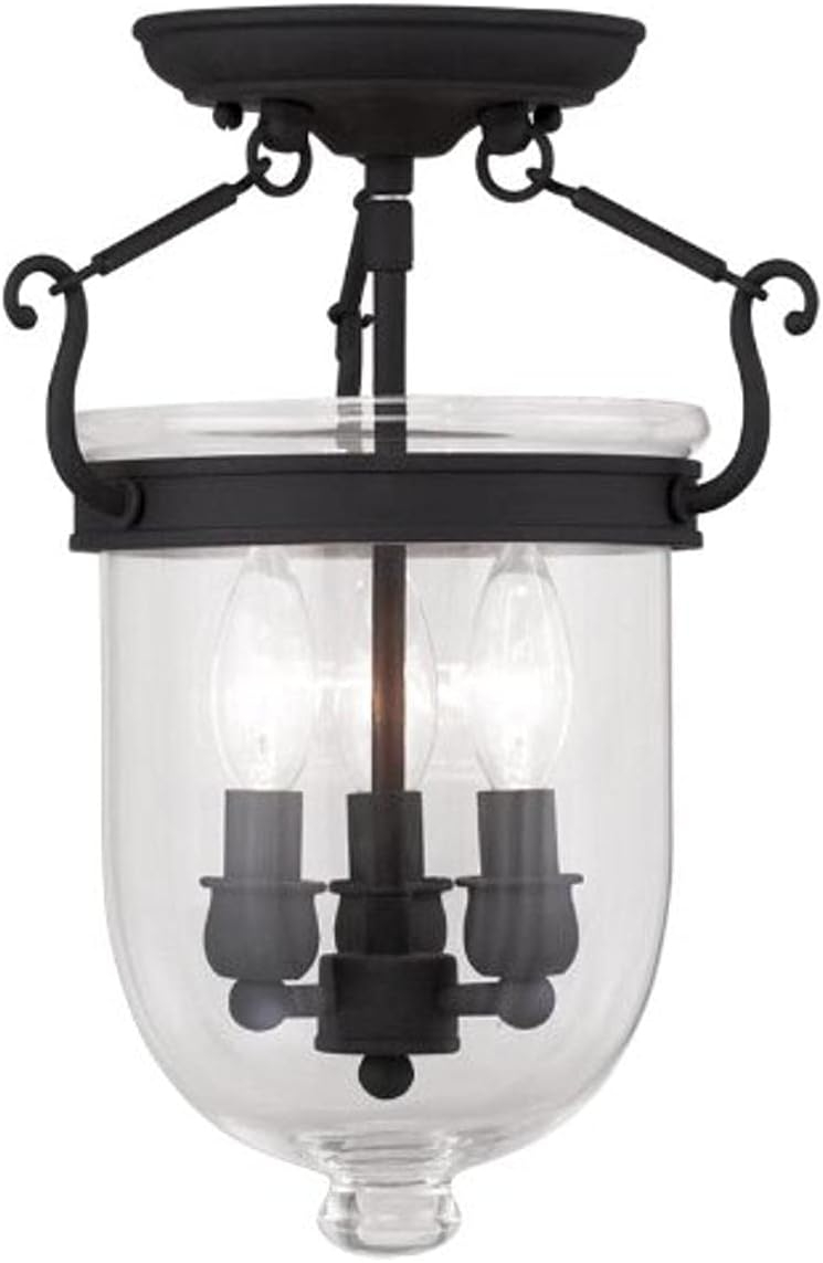 Livex Lighting Jefferson Ceiling Mount in Black