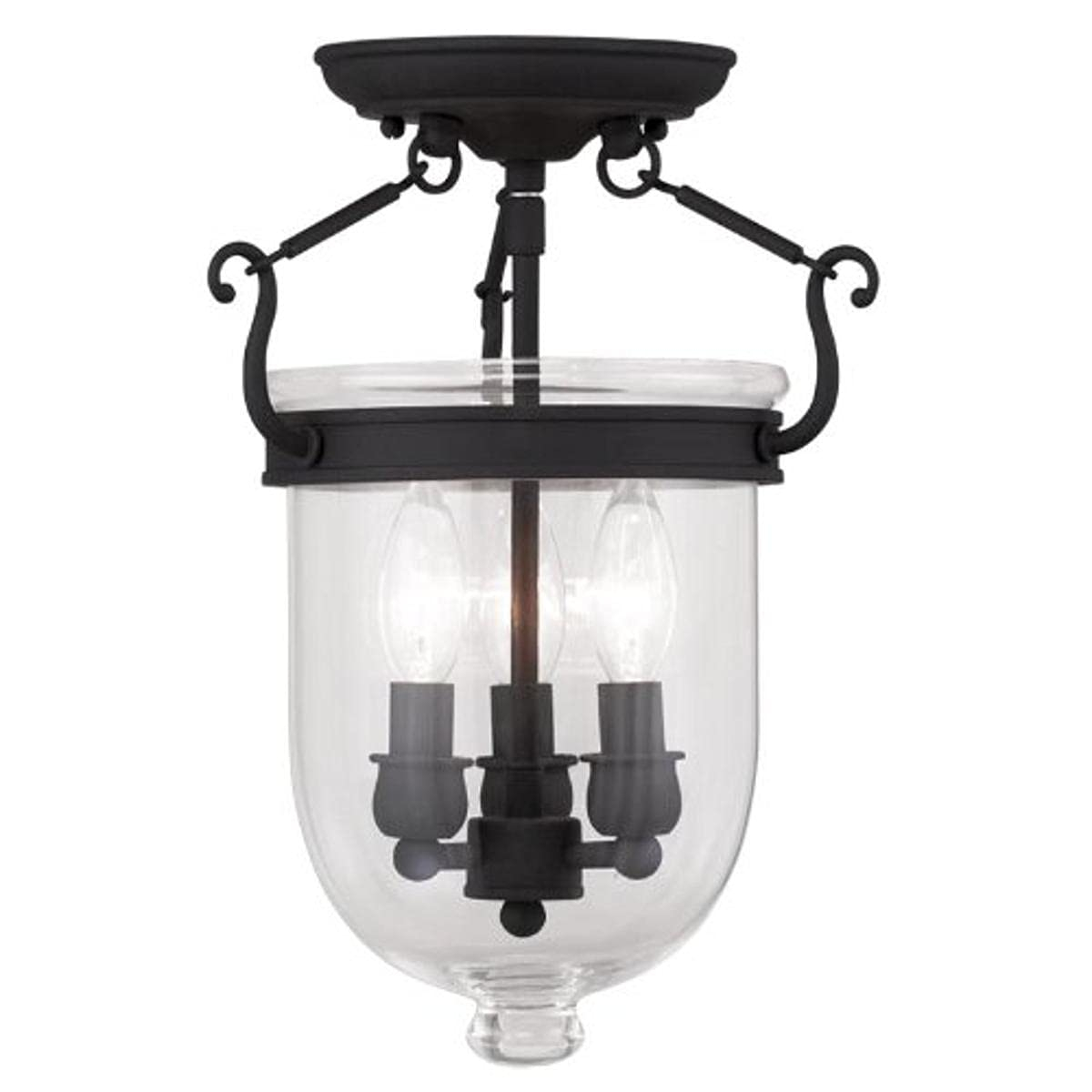 Livex Lighting Jefferson Ceiling Mount in Black