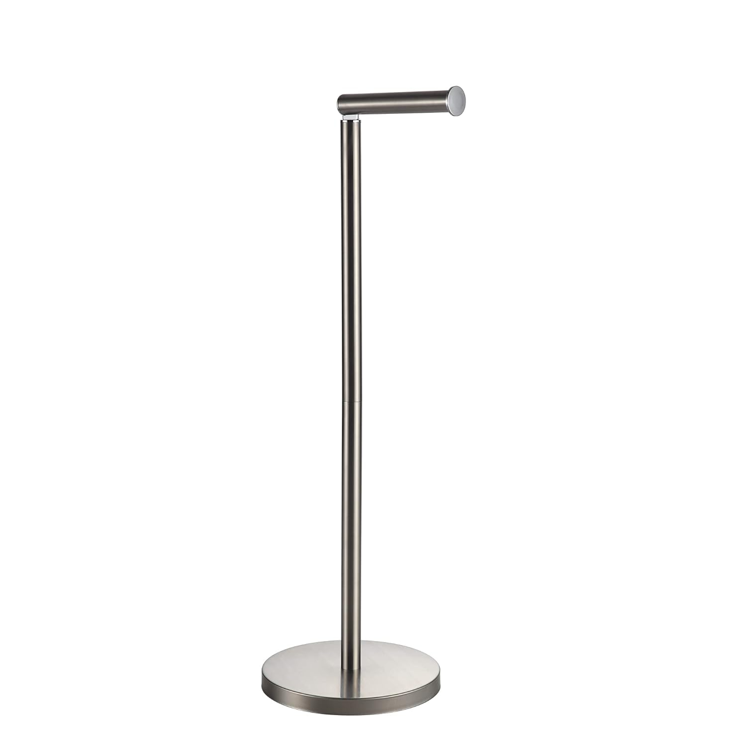 BGL Freestanding Toilet Paper Holder - Brushed Nickel, Reserve Storage for Paper Rolls