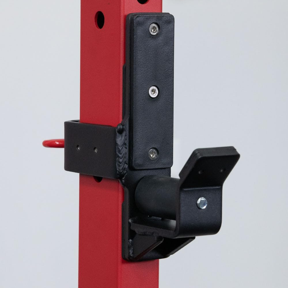 Black Steel Roller J-Hooks for Power Rack Attachment