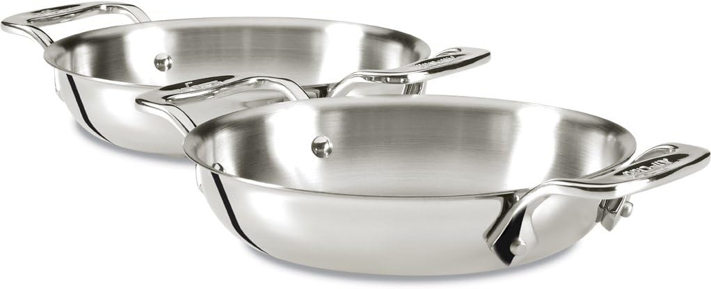 All-Clad Gourmet Accessories, Stainless Steel Mini Gratins 2-piece set, 6 inch