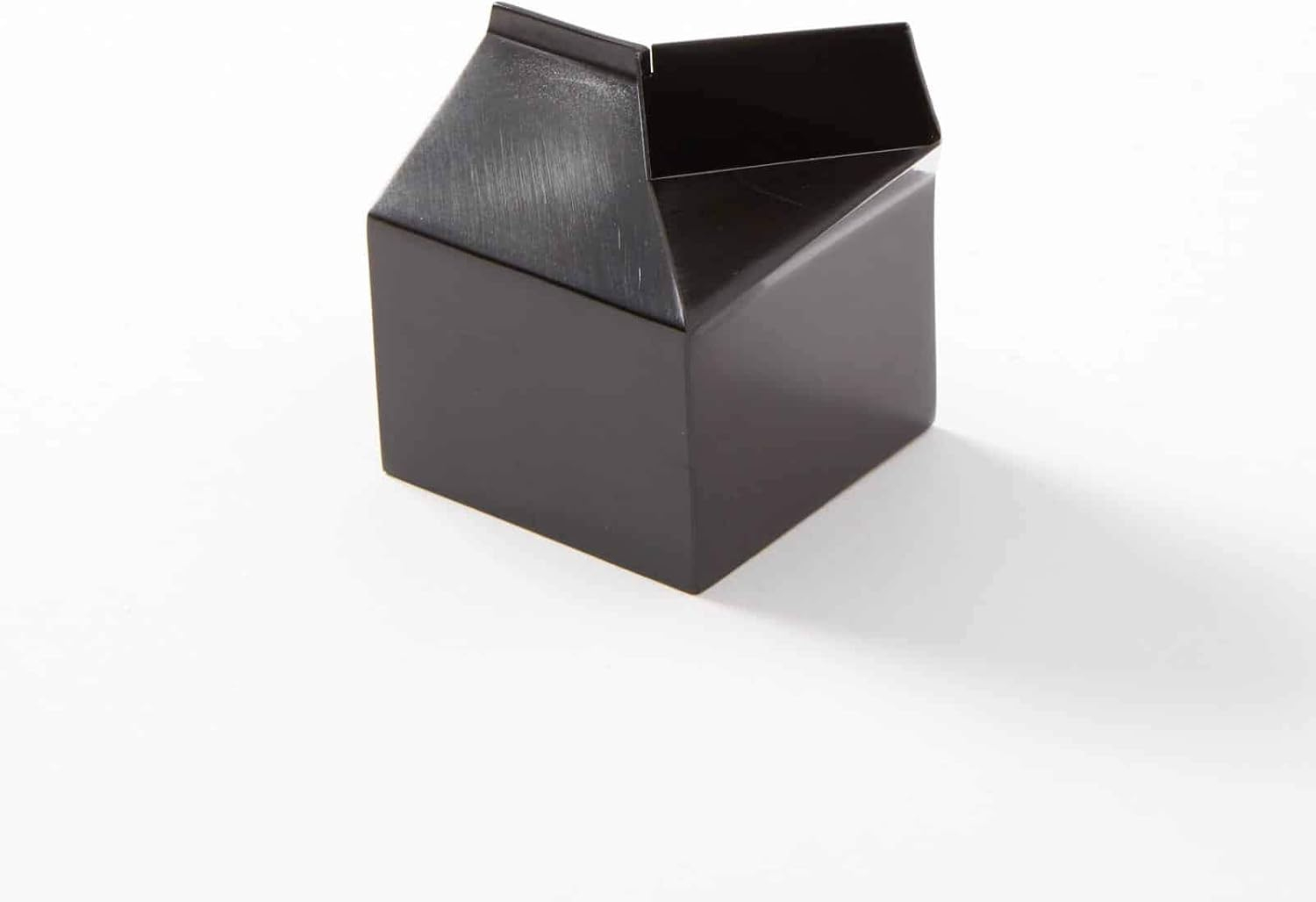 Satin Black Stainless Steel Milk Carton Creamer, 3-Ounces