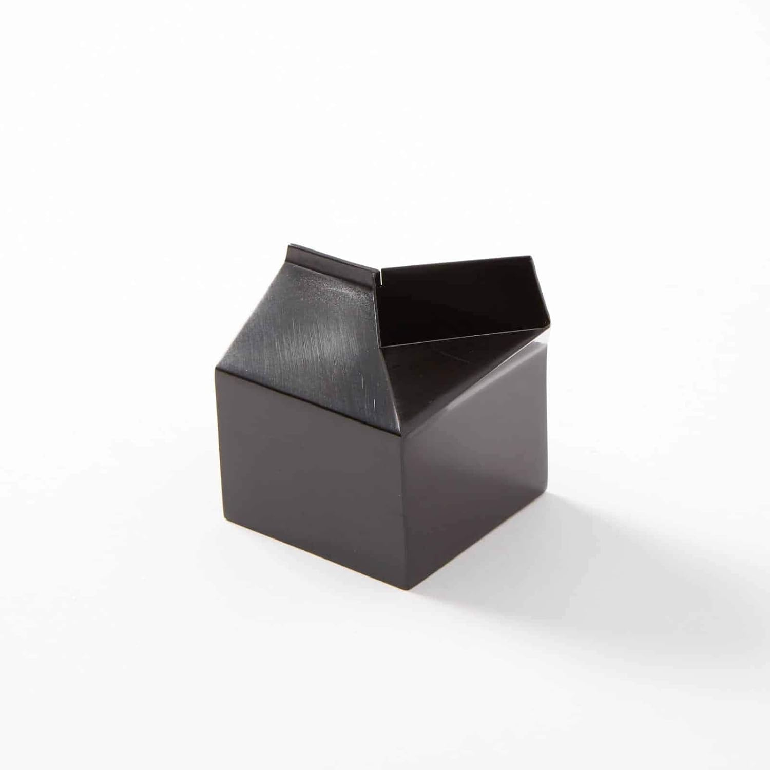 Satin Black Stainless Steel Milk Carton Creamer, 3-Ounces