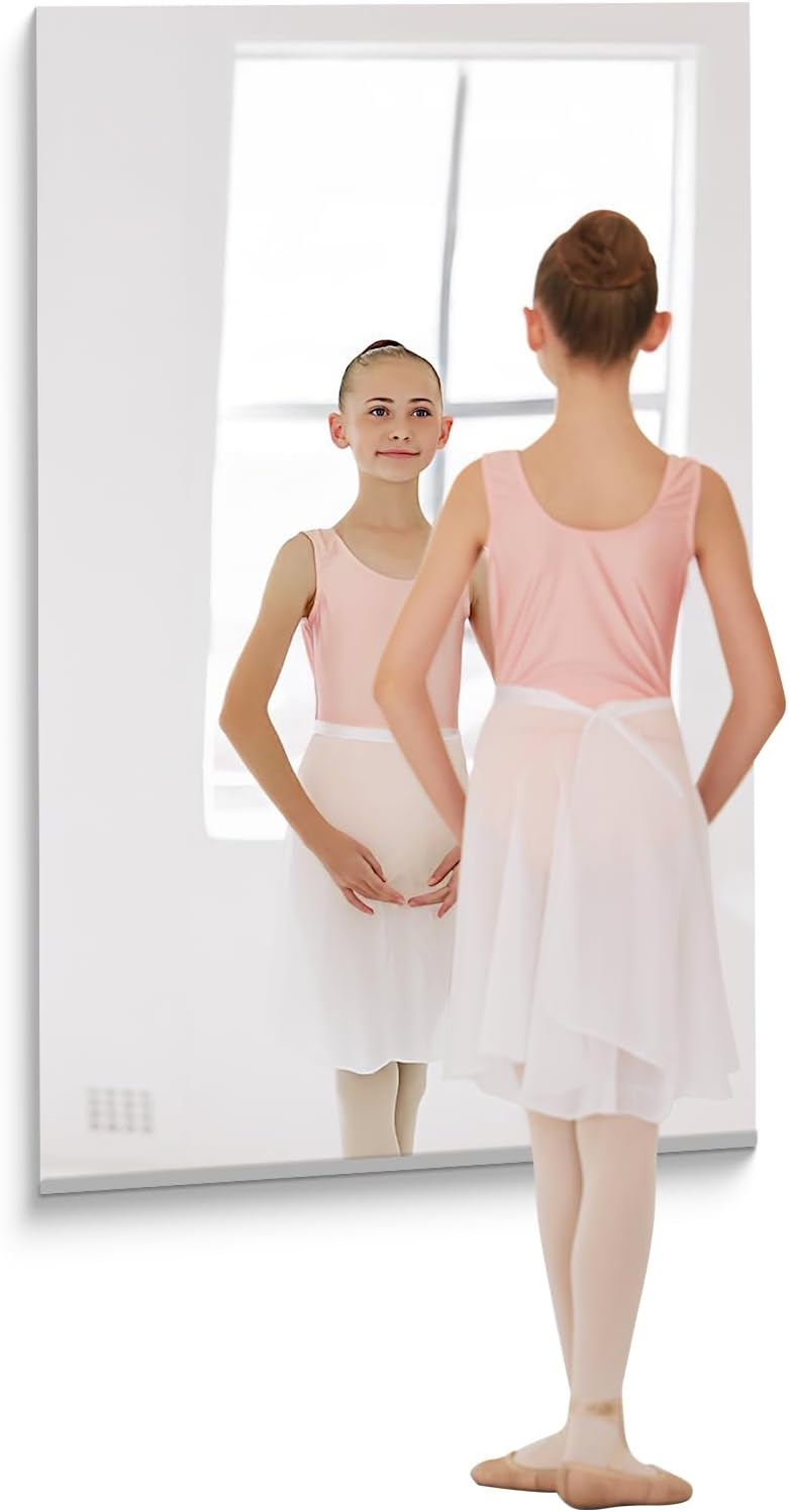 Home Gym Mirror 47.5x31.5 inches 1/4" Thick, Large Full Body Mirror for Yoga, Large Wall Mirror Full Length for Fitness, Garage, Dance Studio, Wall Mirror for Home Gym