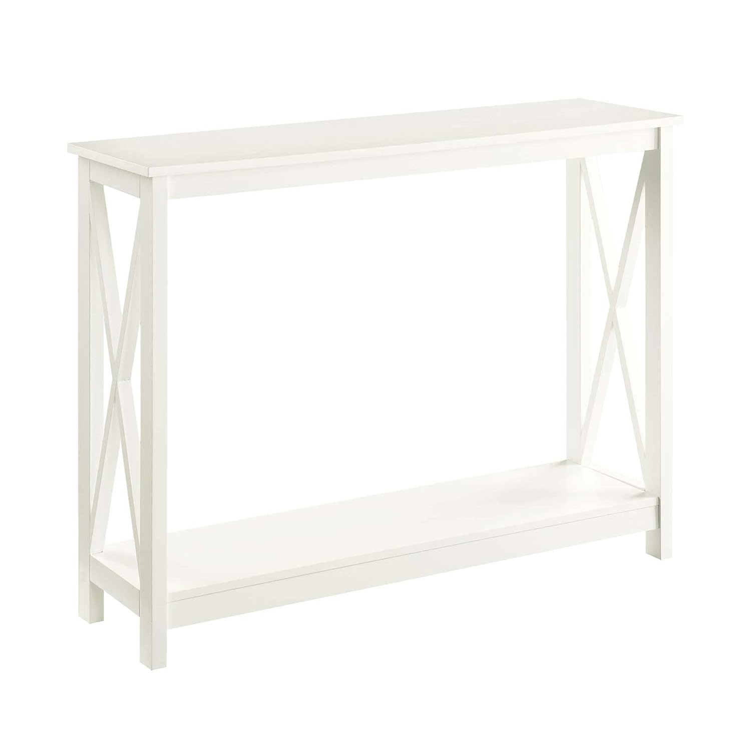 Convenience Concepts Oxford Console Table with Shelf, Ivory
