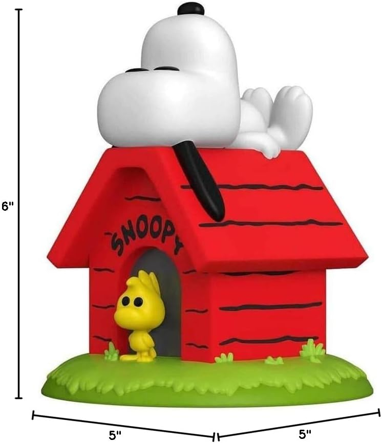 Funko POP! Deluxe Collectible Vinyl Figure, Peanuts Snoopy on Doghouse, 4"