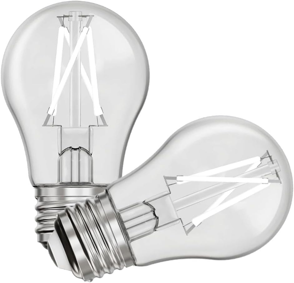 Feit 3013981 A15 E26 Medium Filament LED Bulb Daylight - 60W Equivalence - Pack of 2