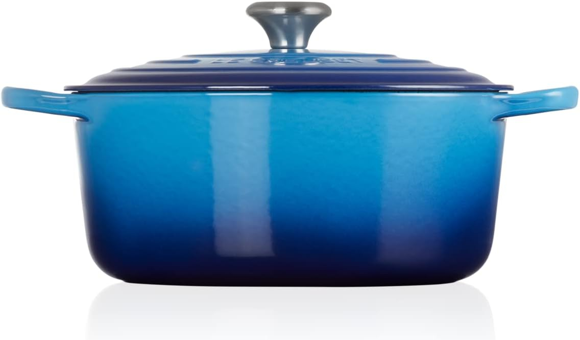 Azure Blue Enameled Cast Iron 7.25 qt. Dutch Oven