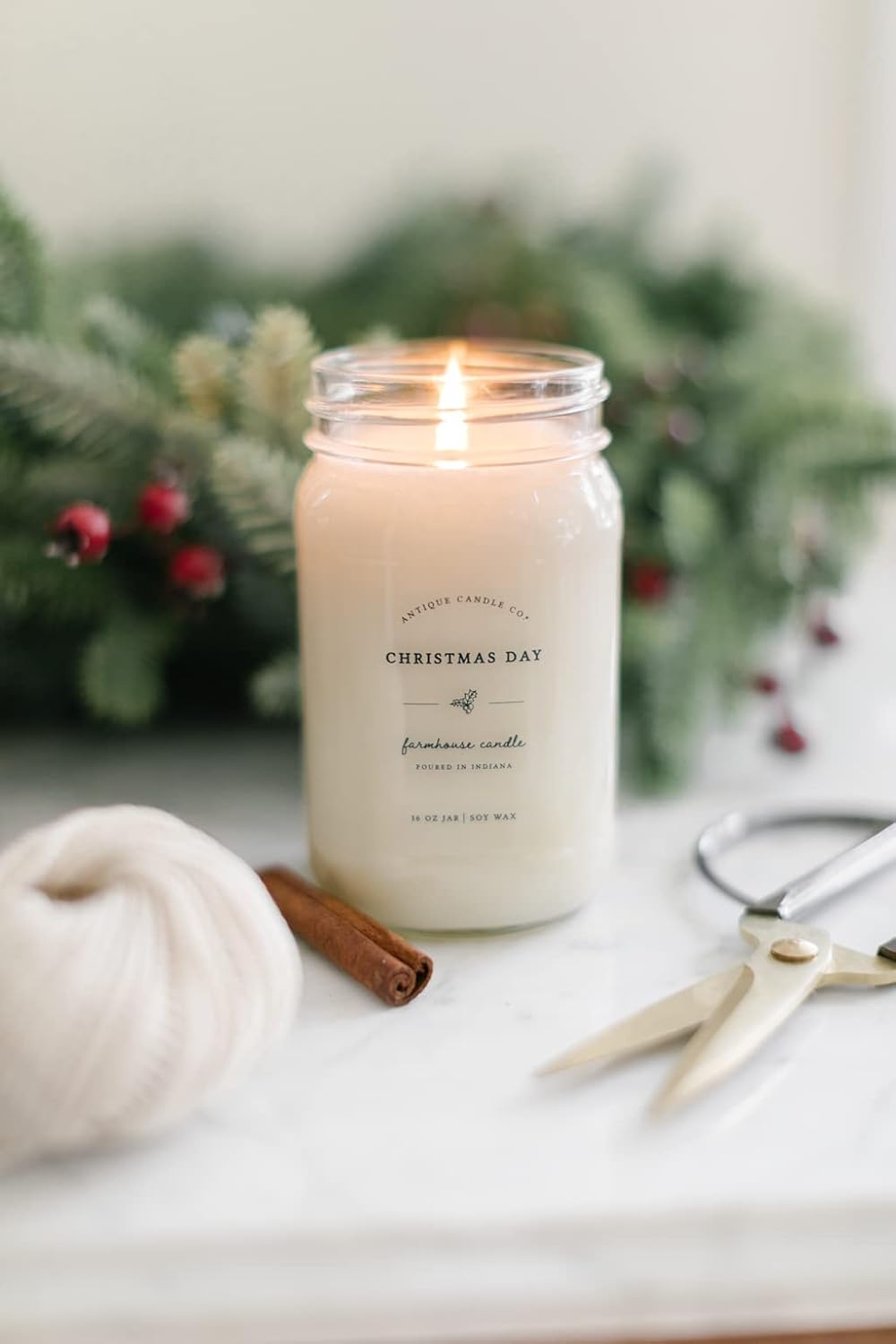 Christmas Day Cream Soy Wax Scented Jar Candle