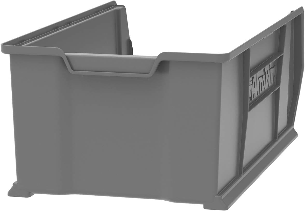 Clear Plastic Stackable Storage Bin for Garage Organization