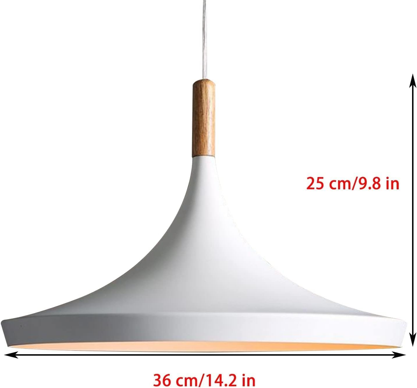 Battery Operated Pendant Light with Remote Control,White Ceiling Pendant Lights Fixtures,Nordic Style Hanging Lamp for Dining Room,Battery Powered Pendant Lighting Fixtures (Whit)