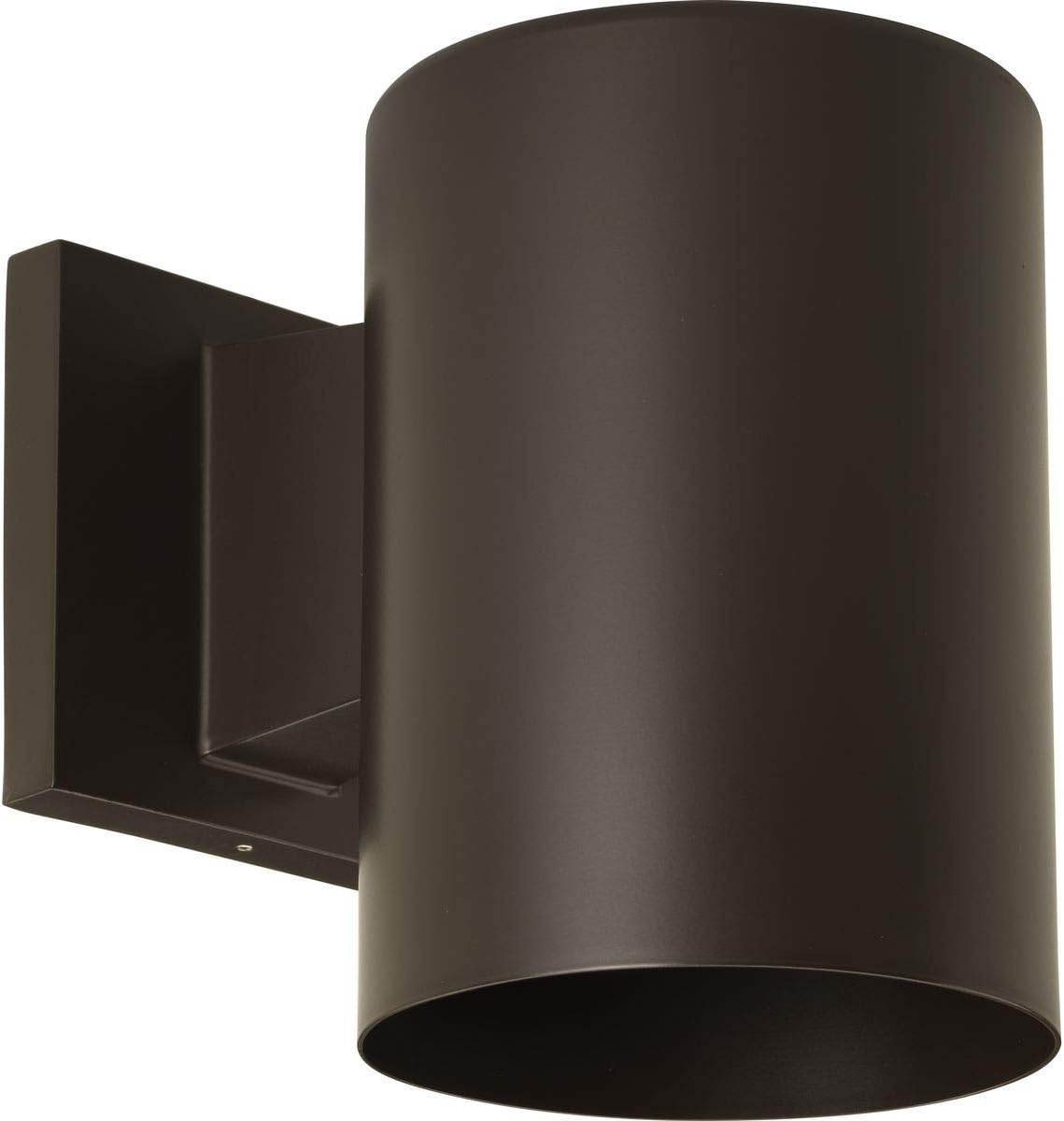 Progress Lighting, Cylinder Collection, 1-Light Wall Light, Antique Bronze, Porcelain Shade