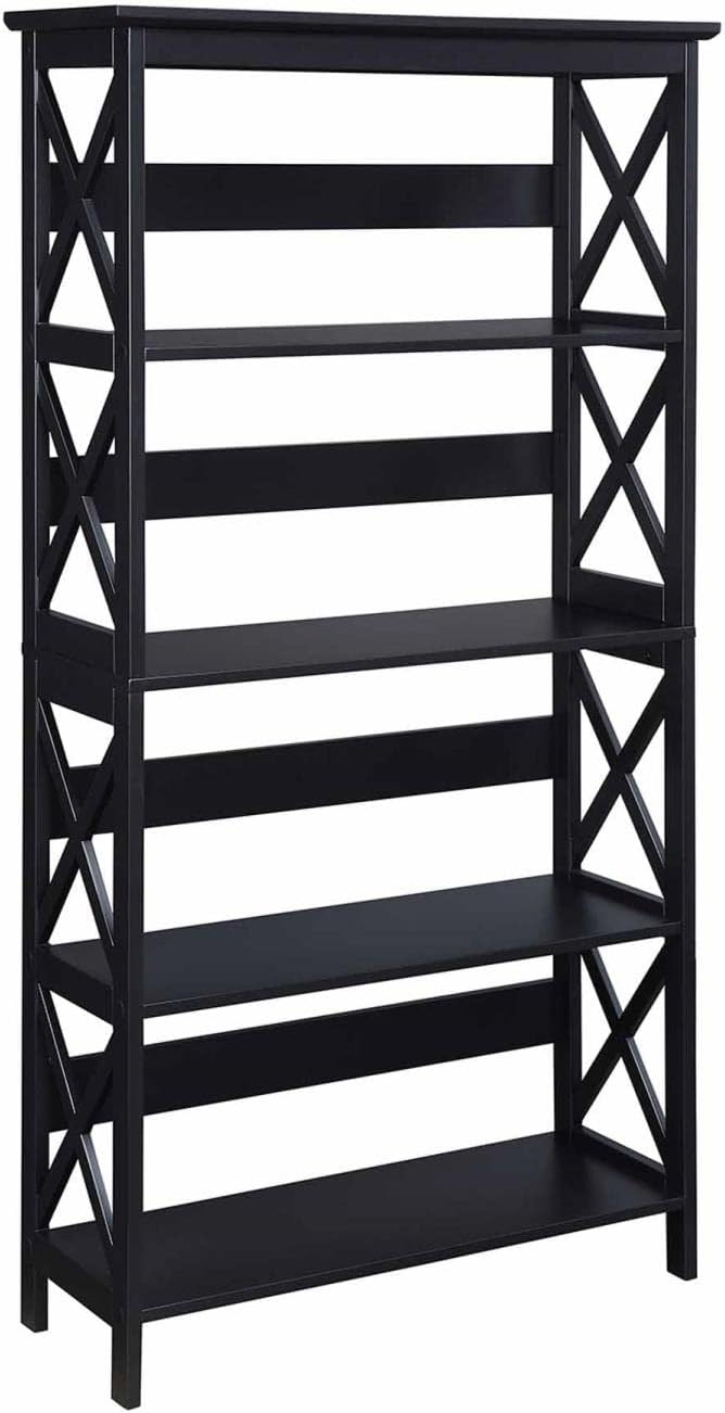 Convenience Concepts Oxford 5 Tier Bookcase, Multiple Finishes