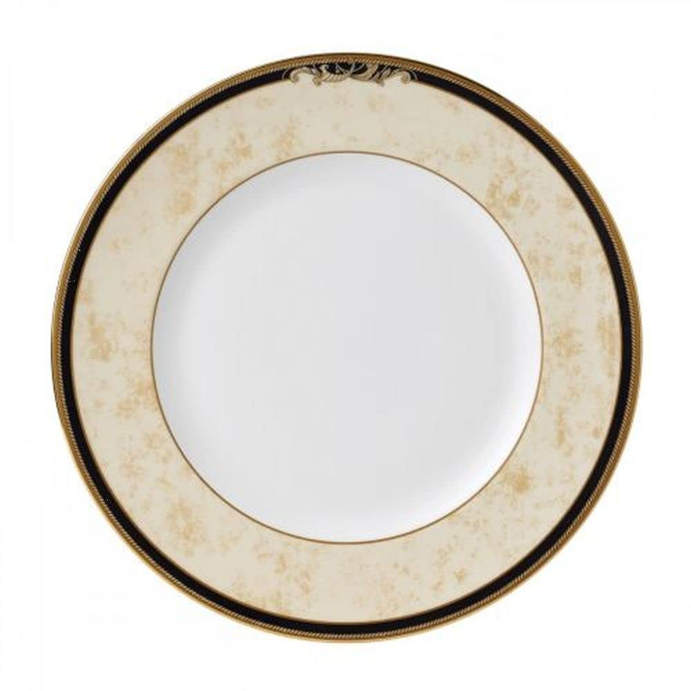 Ivory and Navy Fine Bone China Dinner Plate, 10.75"