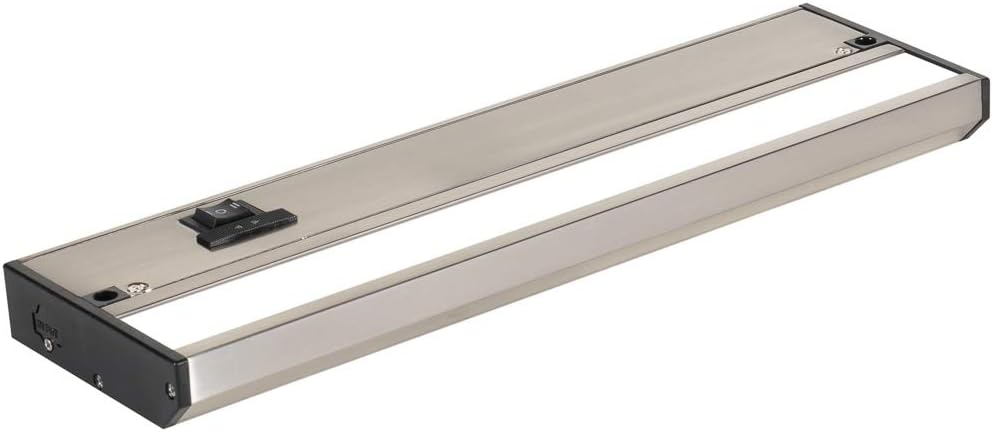 LED Under Cabinet Lighting Hardwired - Linkable Undercabinet Lights for Kitchen - 3CCT 12 Inch Satin Finish - Undercounter Dimmable Plug in Light or Hard Wired - Under Counter Fixture Direct Wire