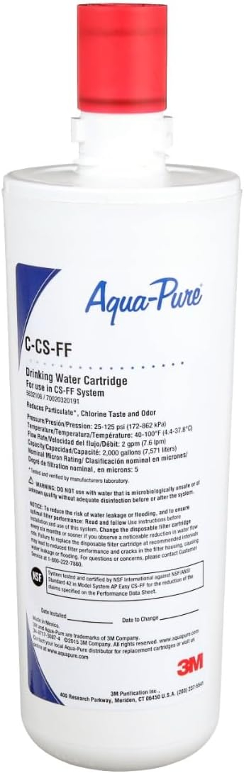 3M Aqua-Pure Under Sink Full Flow Replacement Cartridge AP Easy C-CS-FF, for use in AP Easy CS-FF System