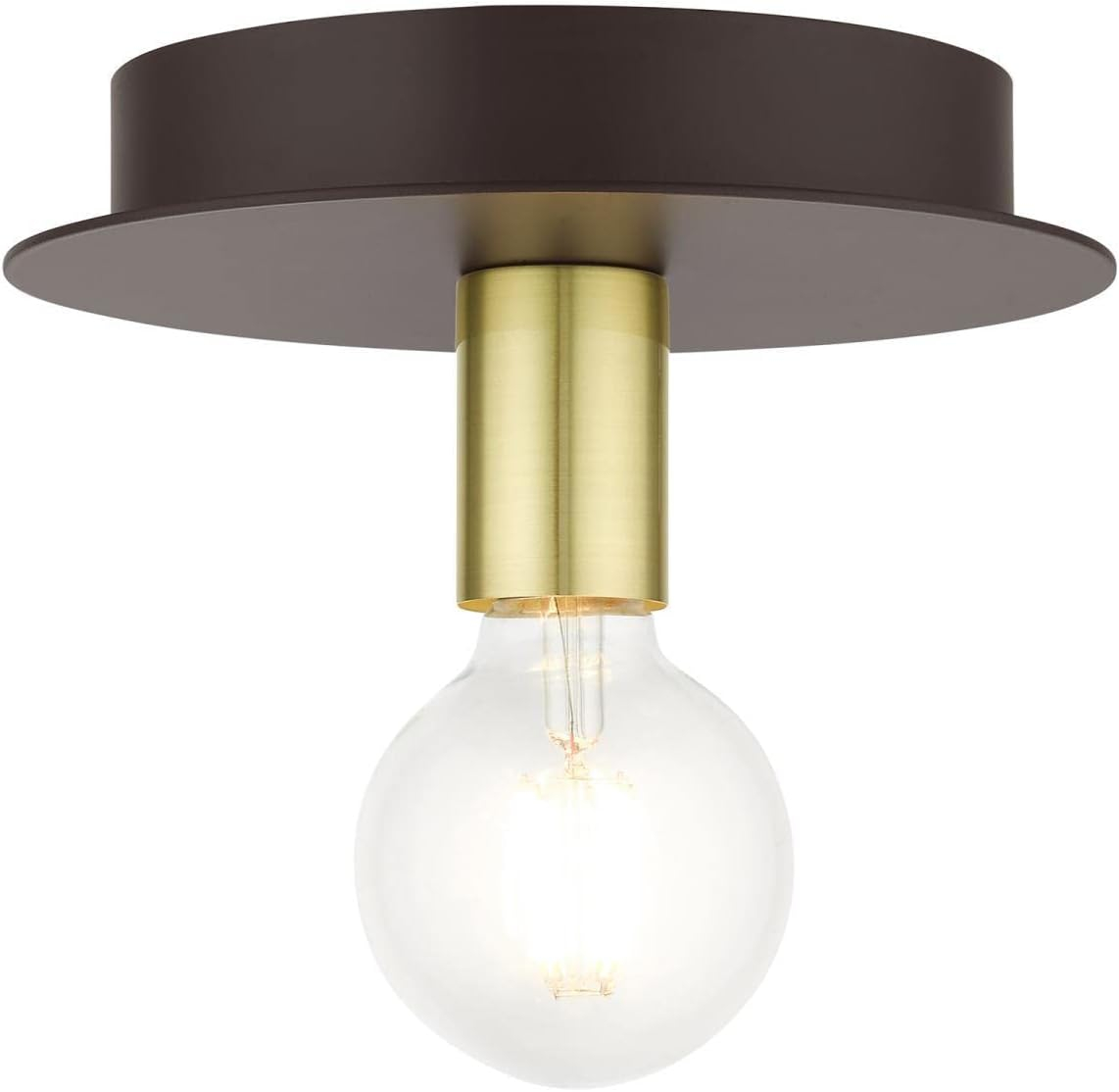 Livex Lighting Hillview 1 - Light Flush Mount in  Bronze