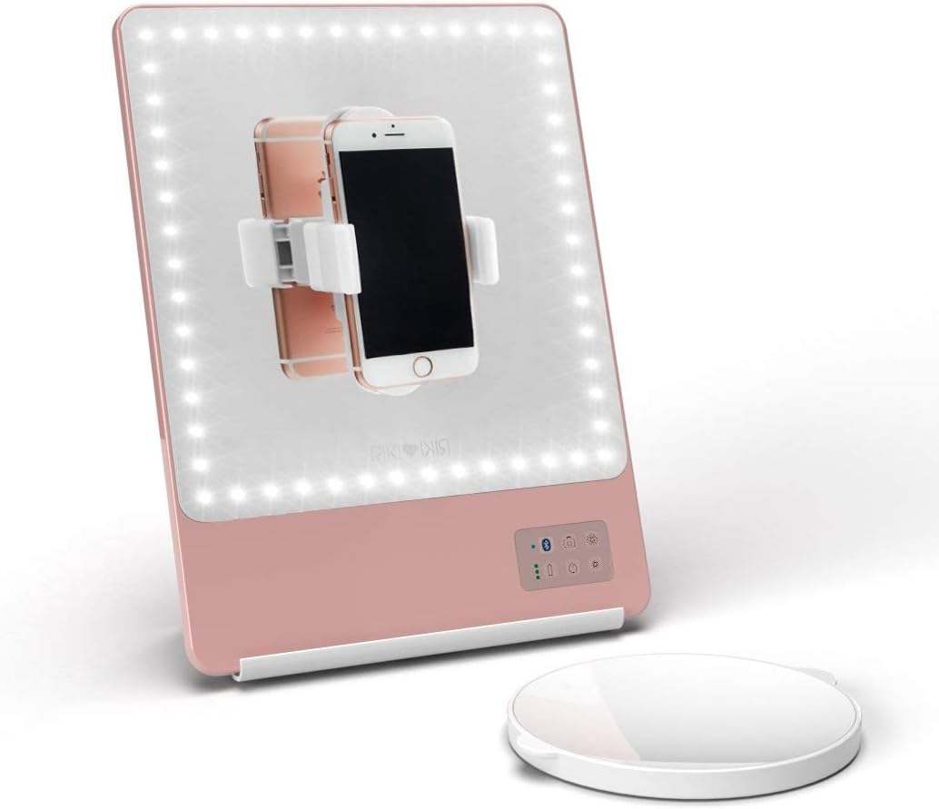 Glamcor RIKI LOVES RIKI RIKI SKINNY Portable 13 x 9.5-Inch Vanity Mirror (Black)