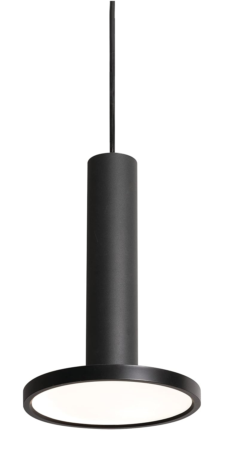 AFX  Luna LED Pendant with White Acrylic 15 Black Medium 8 inch 7 to 12 Inches