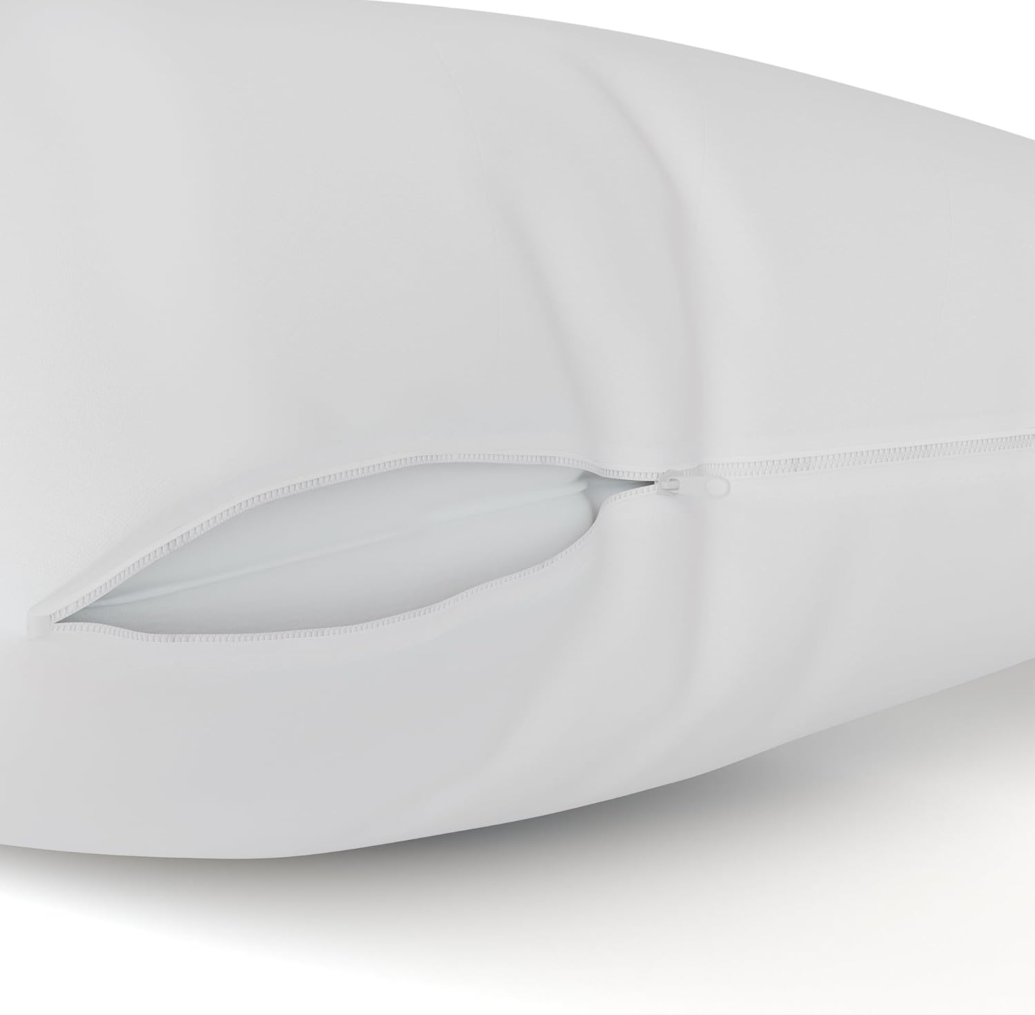 Poly-Cotton Zippered Pillow Cover - King Size Pillow Protector - Protects from Dirt, Dust, and Debris - 2 Pack