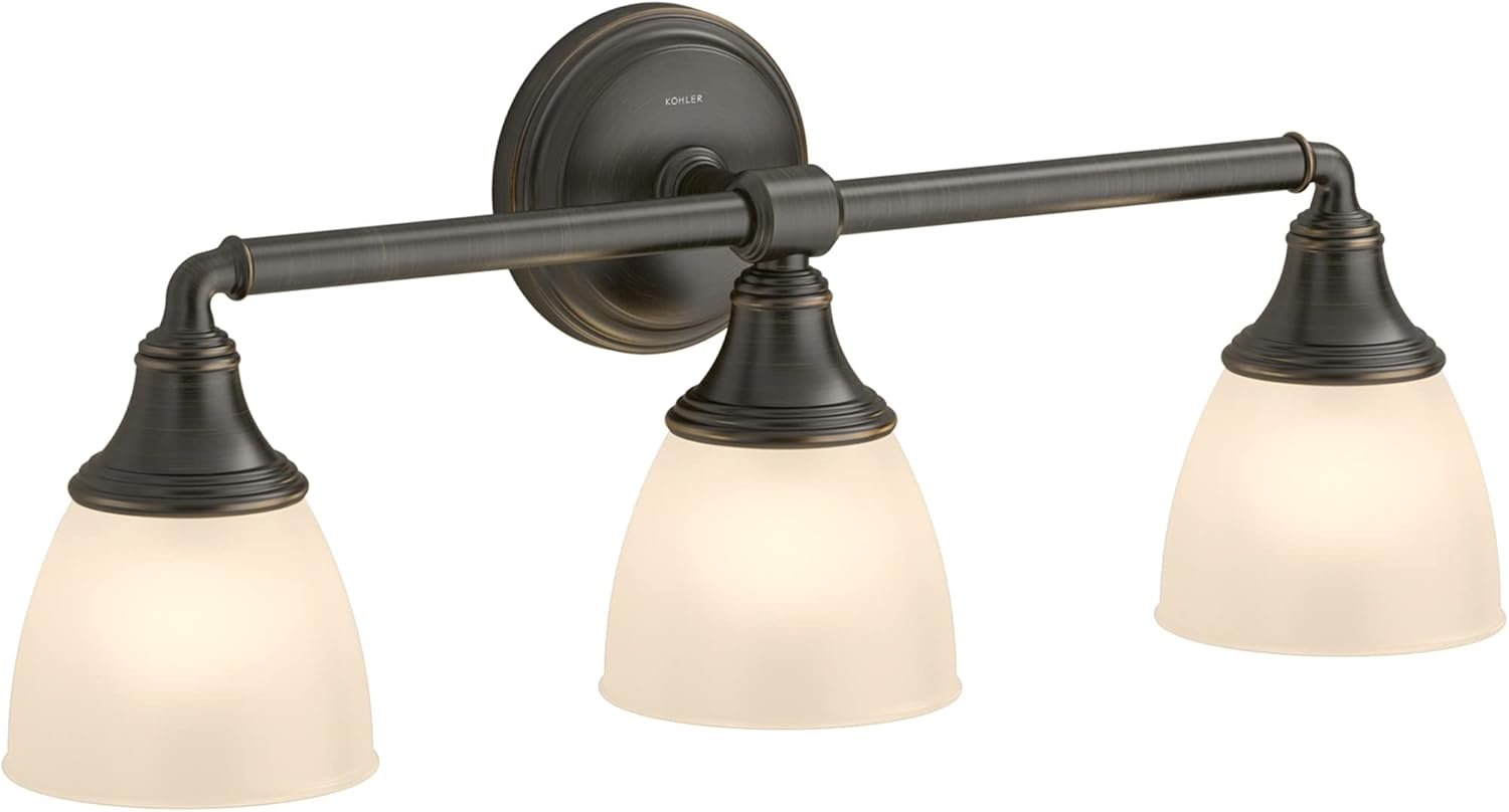Devonshire 3 Light Indoor Bathroom Vanity Light Fixture, Position Facing Up or Down, UL Listed