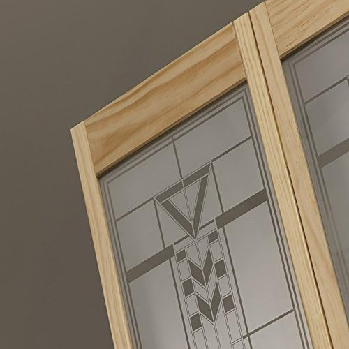 AWC Model 147 Sedona Glass Bifold Door 36"wide x 80"high Unfinished Pine