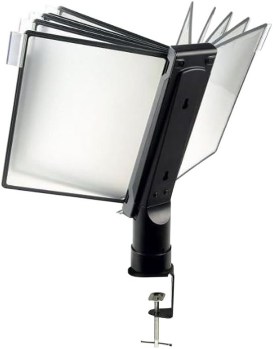 Aidata FDS011L Desk Clamp Reference Organizer, Black, Clear and Efficient Organization and Presentation of Reference Materials, Product Viewing Height from Desk 340mm (13.4") up To 660mm (25.98")