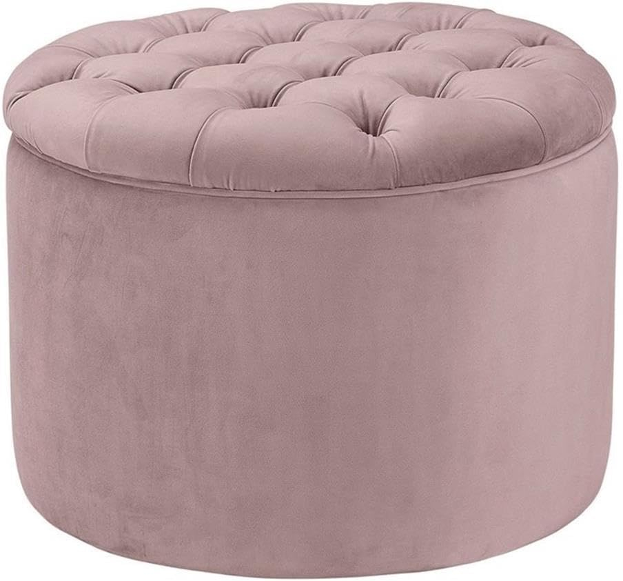 ASDRFYU Queen Velvet  Ottoman  Grey