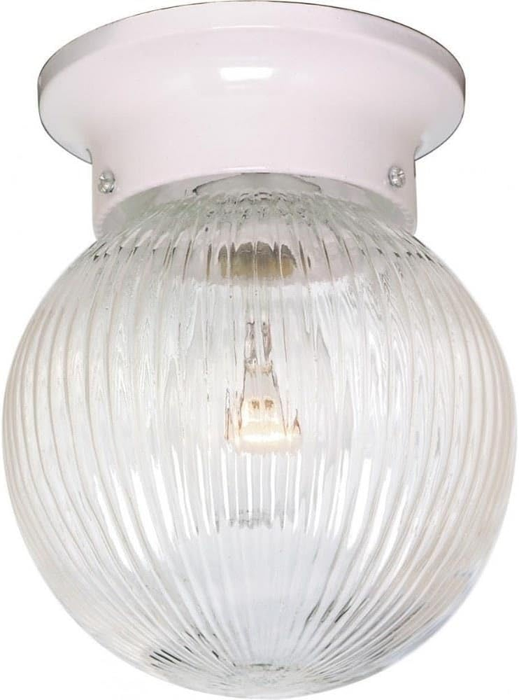 Nuvo 76-257 - 6" CLR HALOPHANE BALL WHITE FI