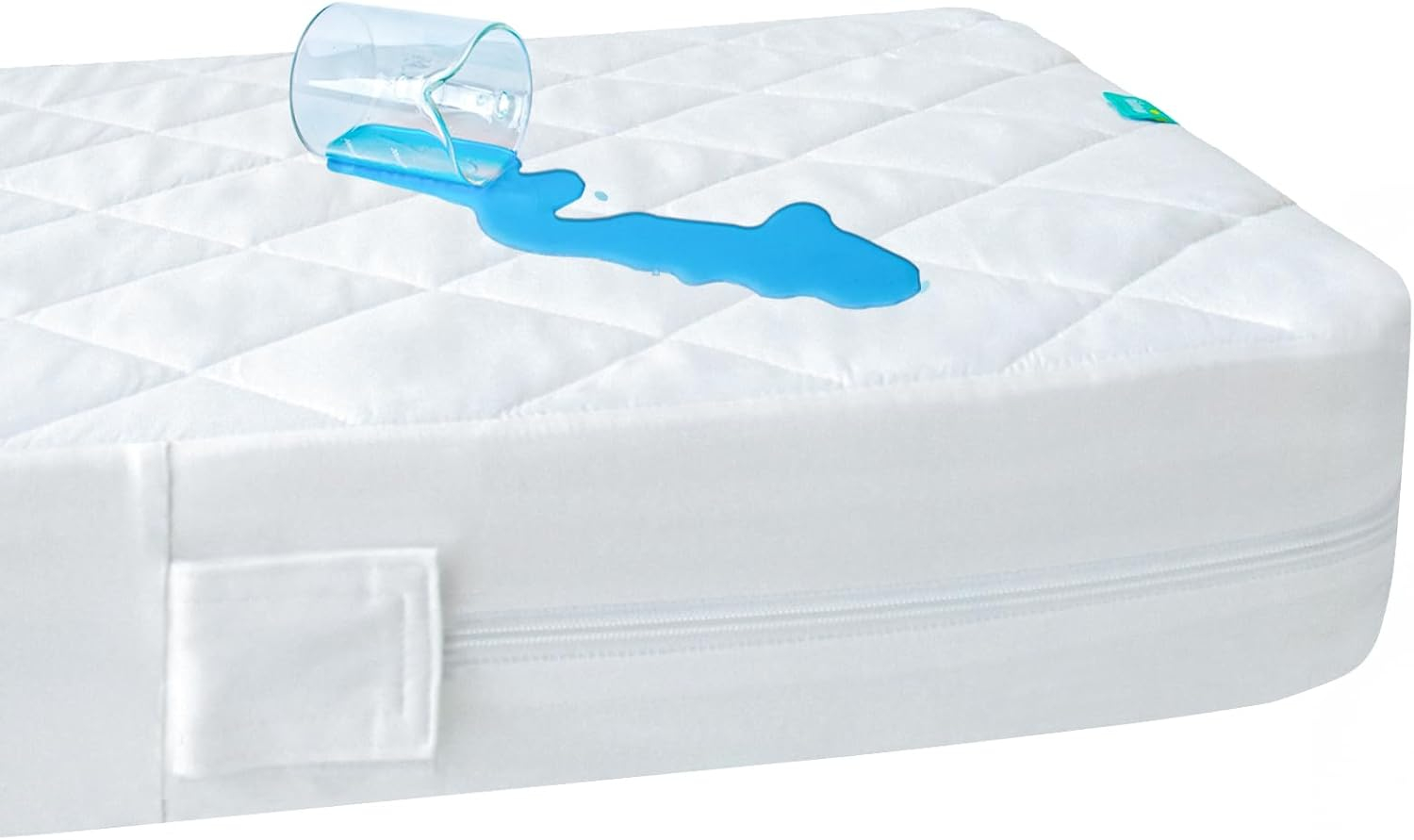 Biloban Waterproof Zippered Polyester Mattress Encasement, Crib Bed