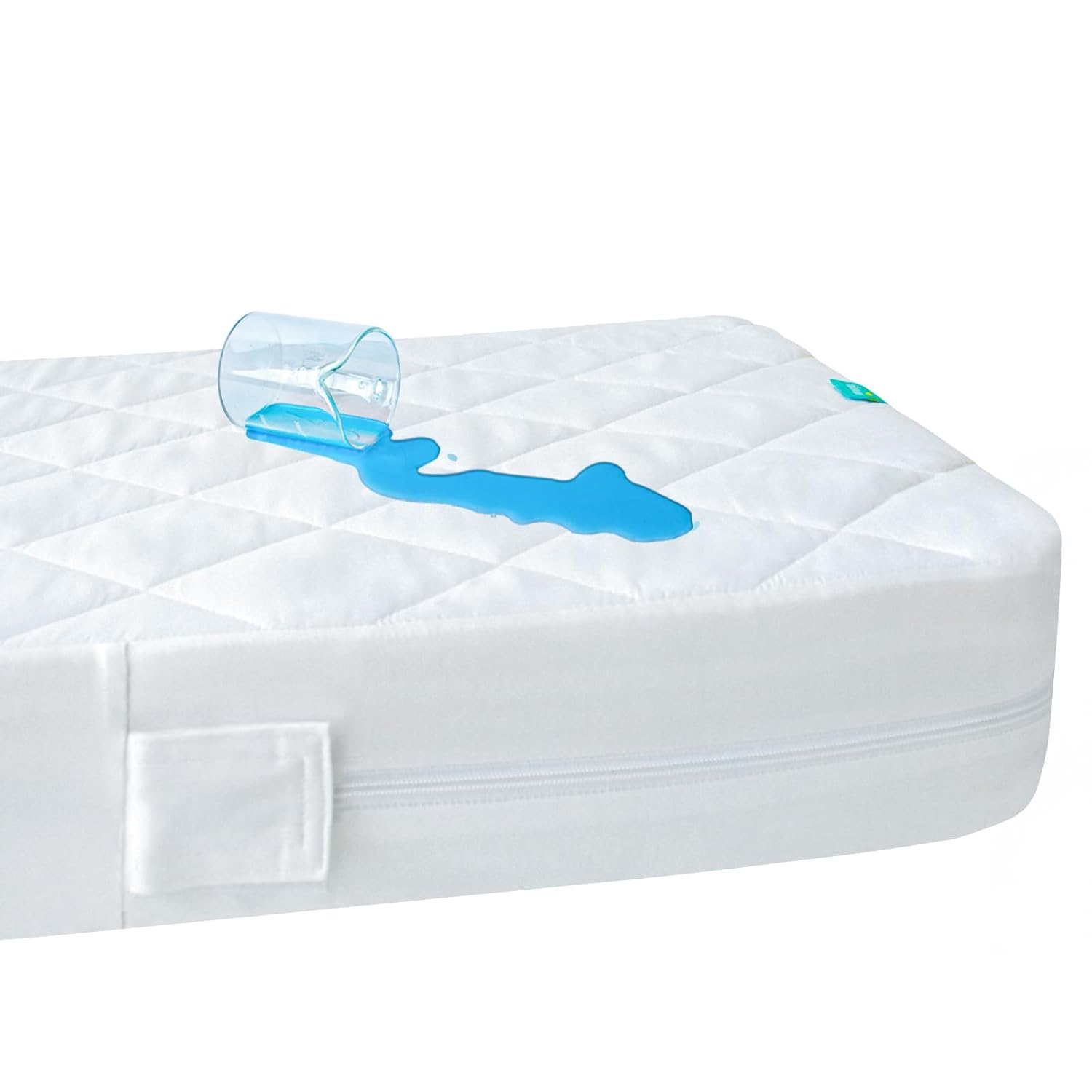 Biloban Waterproof Zippered Polyester Mattress Encasement, Crib Bed