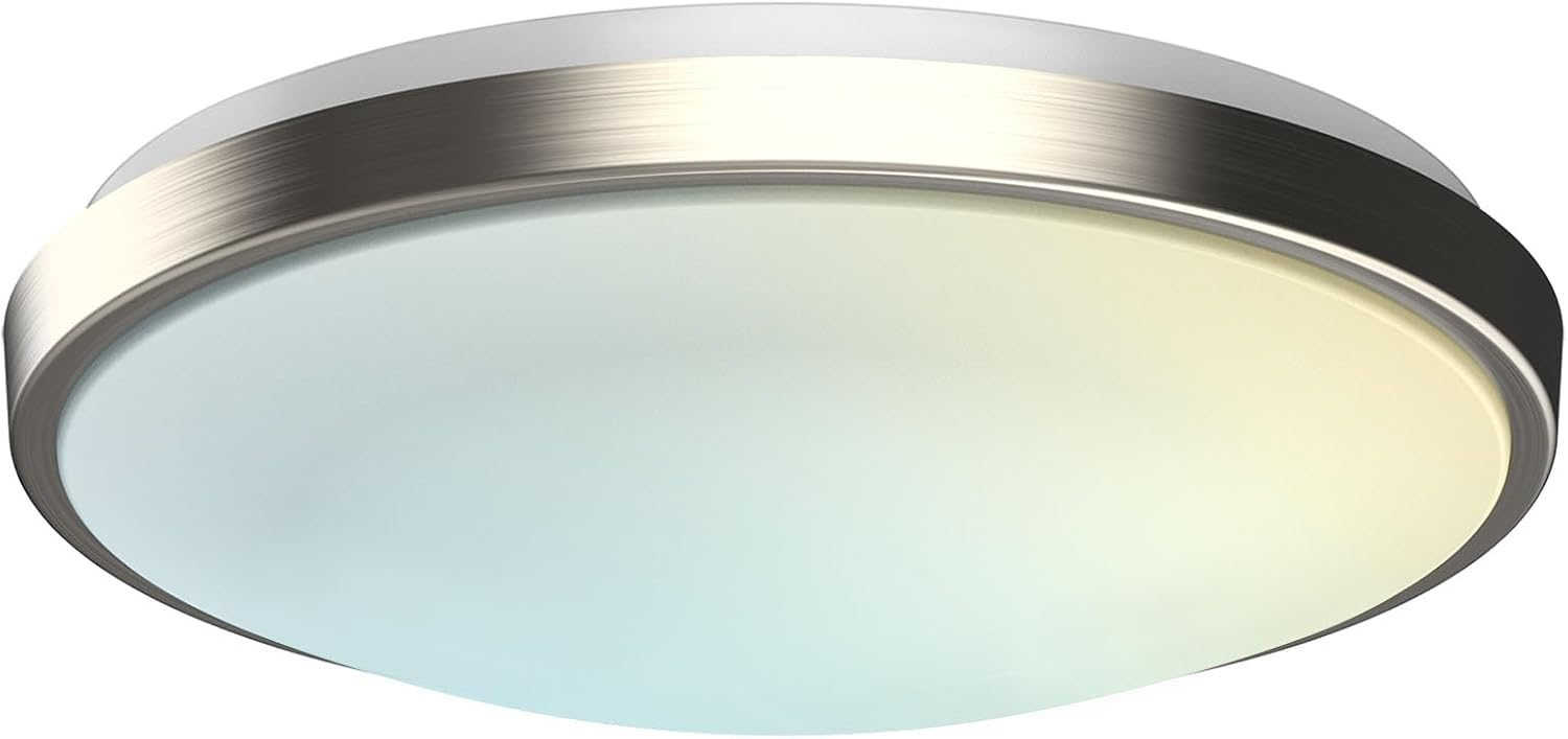 Luxrite Motion Sensor LED Flush Mount Ceiling Light, 11 Inch, 5CCT 2700K-5000K, 16W, 1200 Lumens, ETL