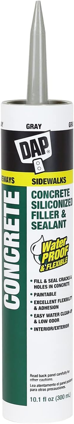 DAP Gray Silicone Concrete and Masonry Filler and Sealant 10.1 oz