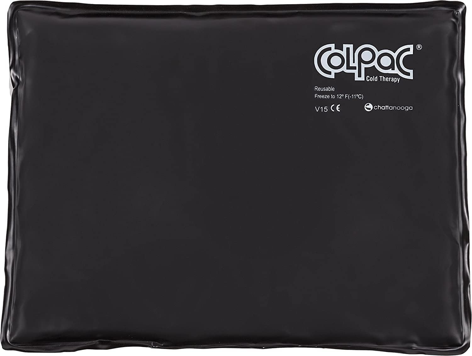 Chattanooga ColPac - Reusable Gel Ice Pack - Black Polyurethane - Standard - 10 in x 13.5 in - Cold Therapy - Knee, Arm,