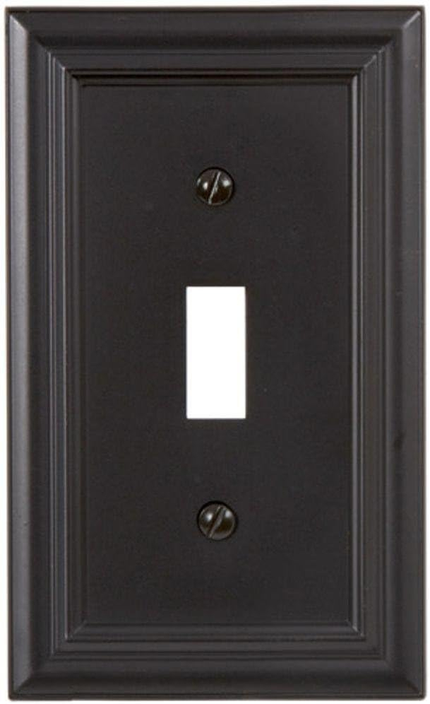 Continental 1 Gang Toggle Metal Wall Plate - Oil-Rubbed Bronze