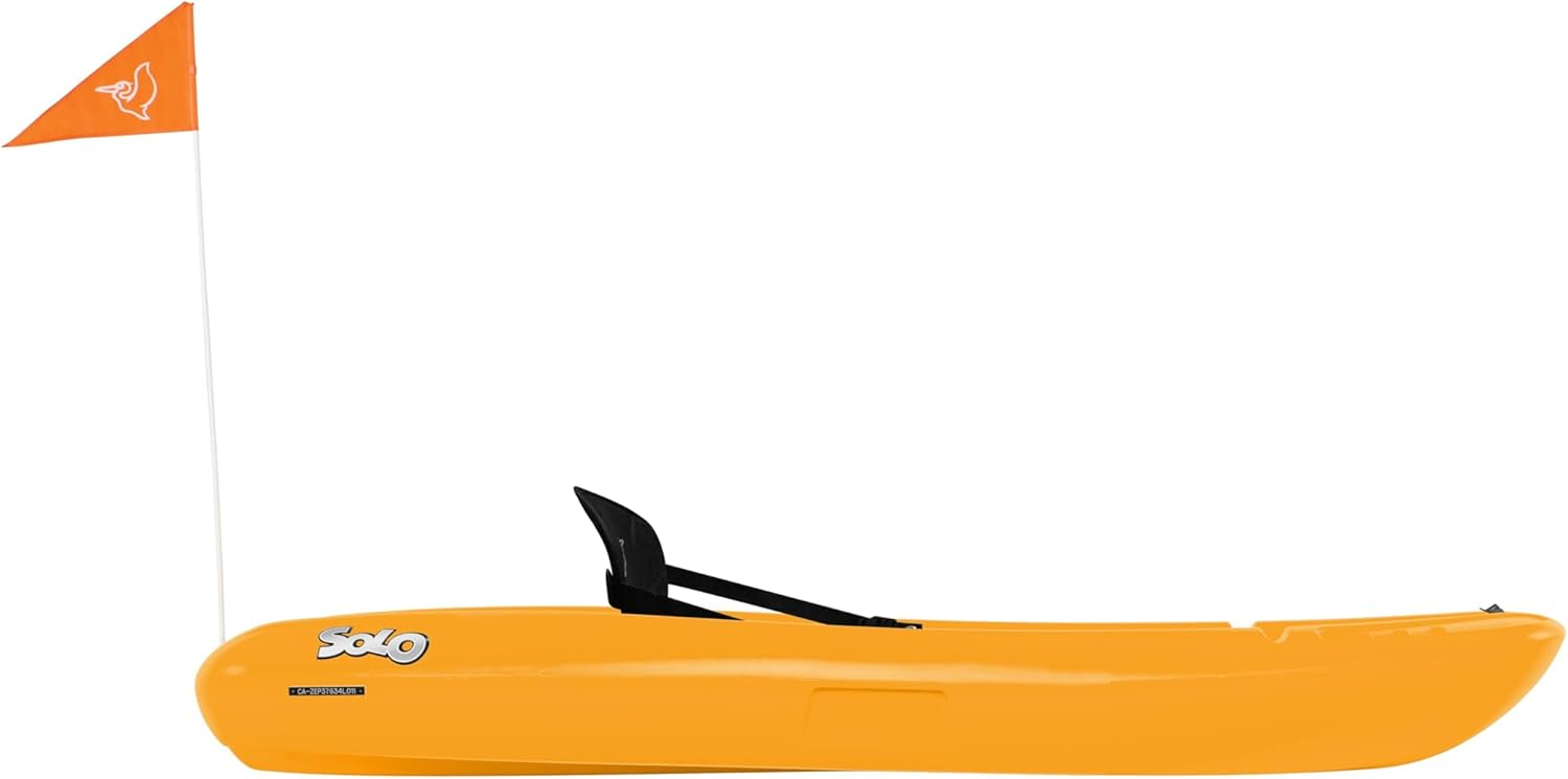Pelican - Solo - Sit-on-top Kayak- For Kids Kayak - Paddle Included - 6 ft Mango