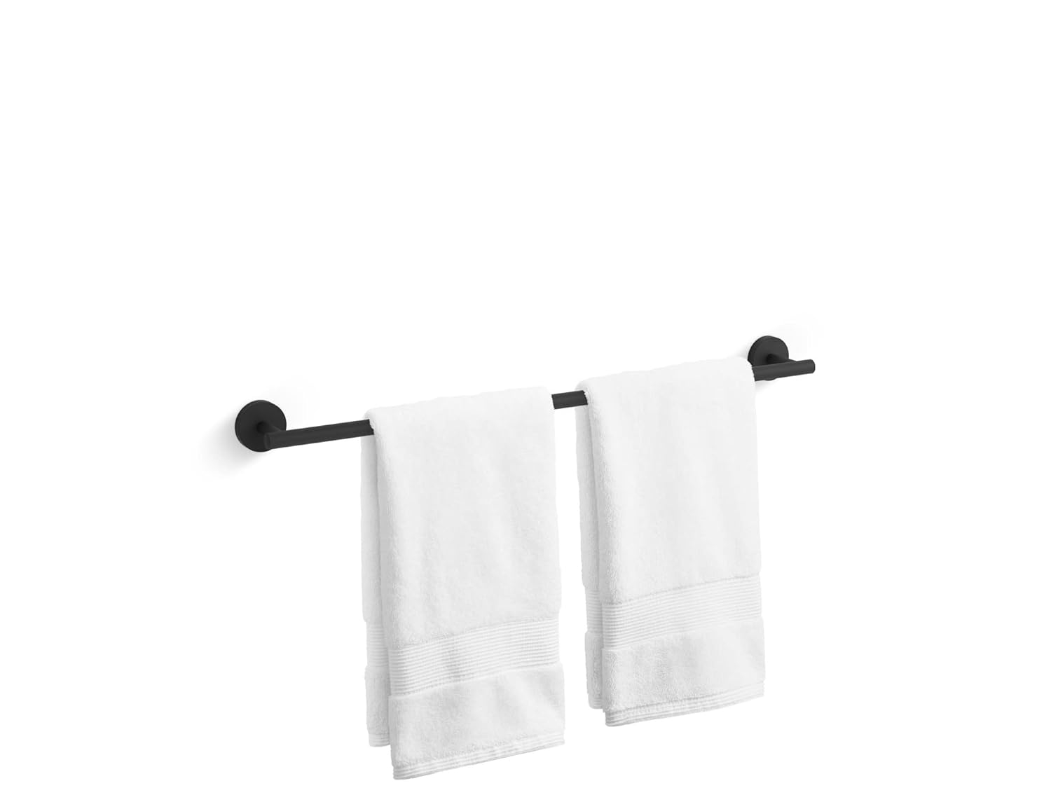 Elate Wall Mounted Round Towel Bar, Metal Wall-Mounted Towel Holder