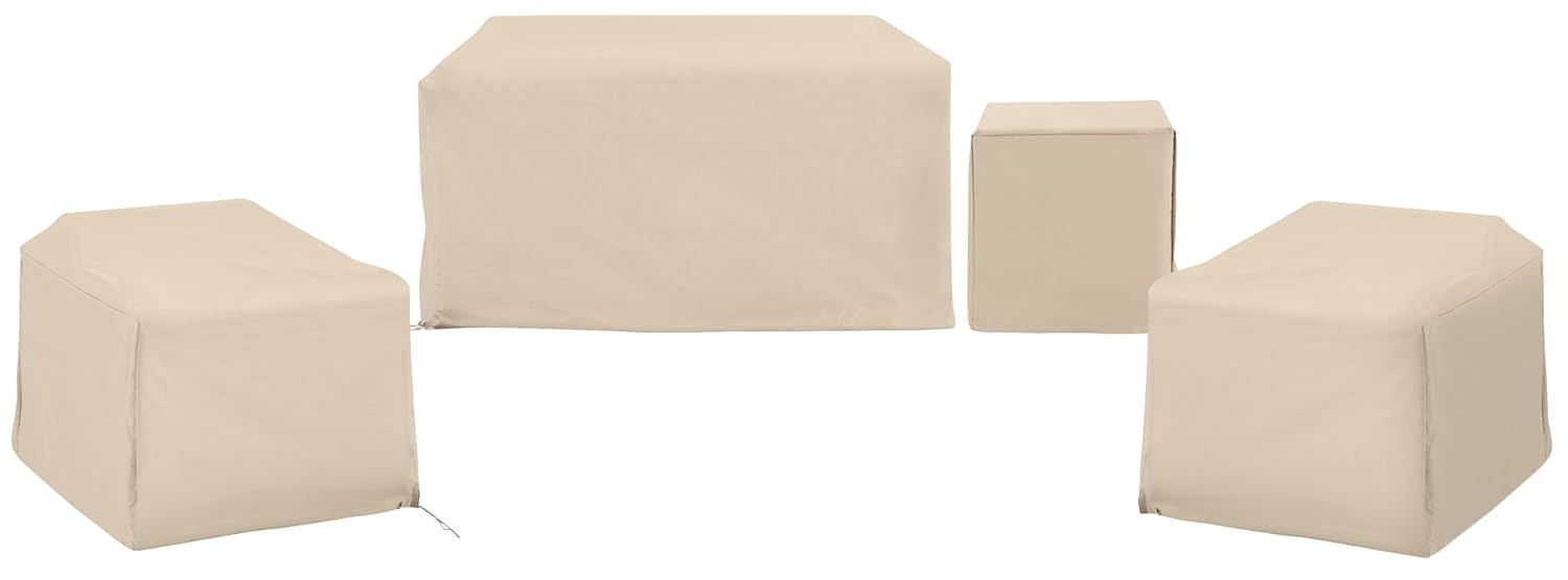30 x 58 x 36.5 in. Outdoor Furniture Cover Set, Tan - 4 Piece