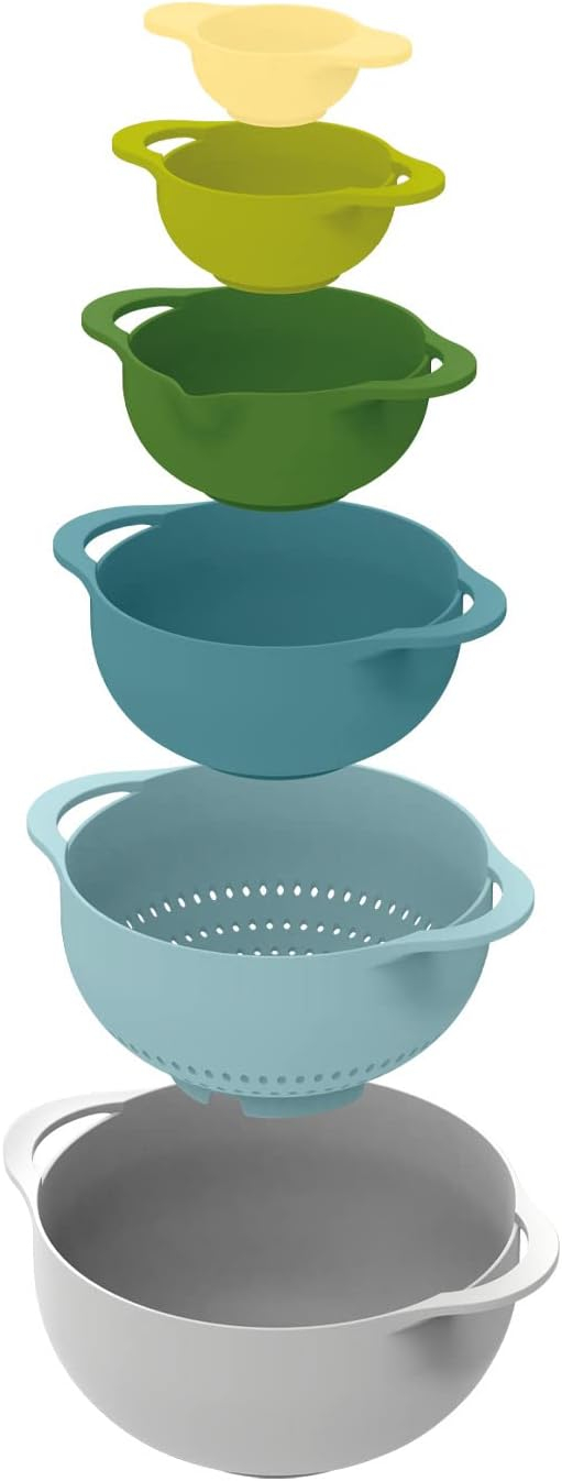 Joseph Joseph Duo 6-piece Nesting Mixing Bowl and Food Preparation Set