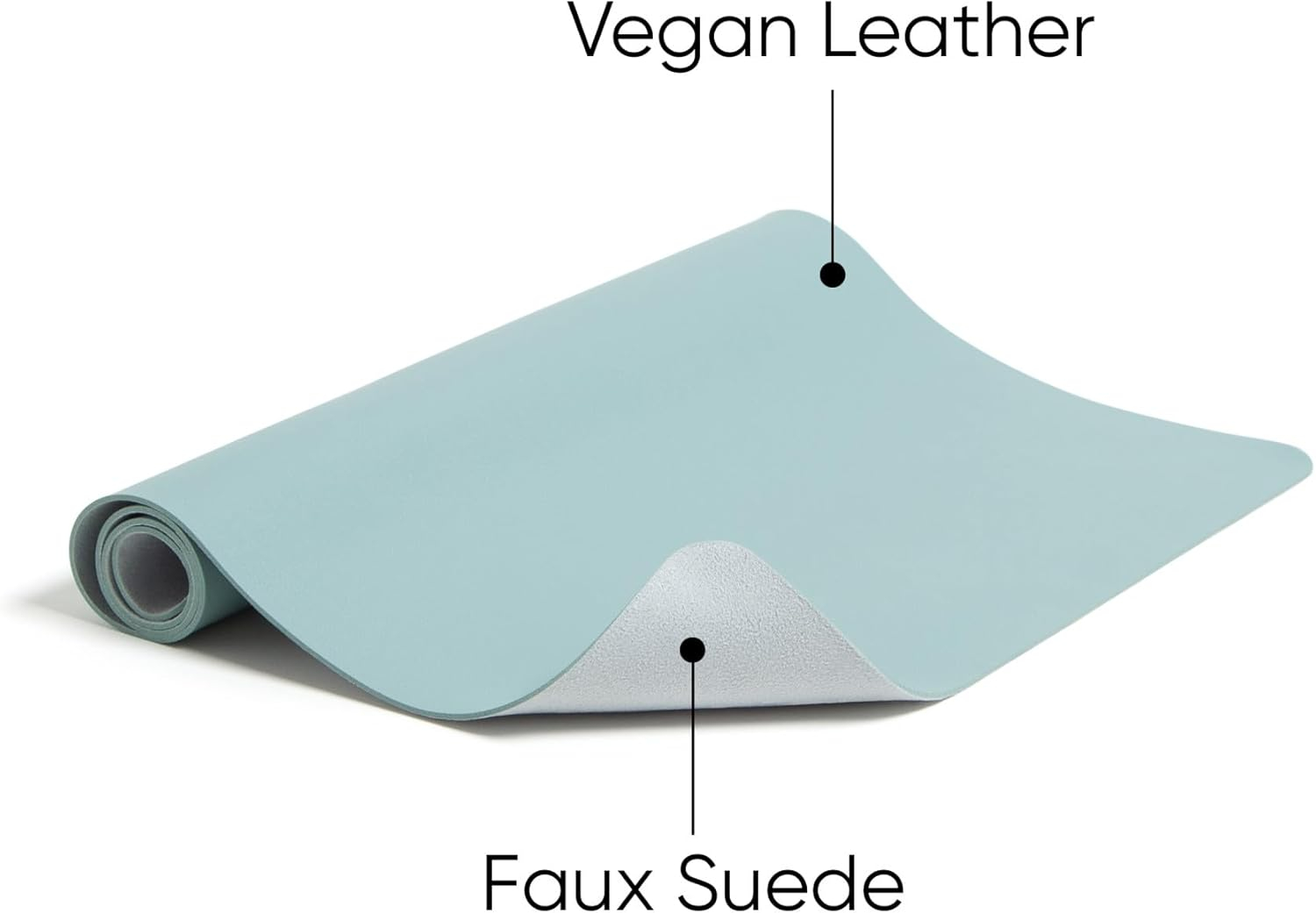 Superior Blue Faux Leather Desk Pad with Non-Slip Backing, 31.5" x 15.7"