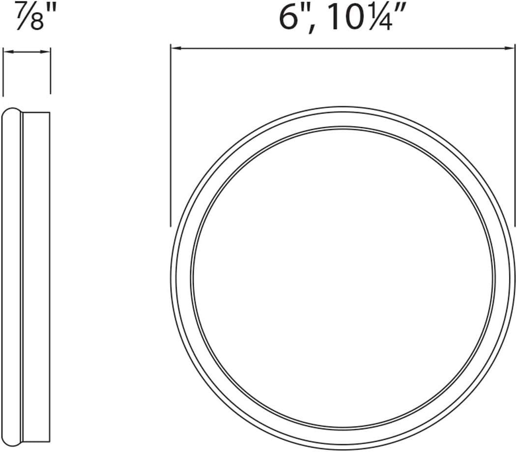 WAC Lighting dweLED, Geos 10in LED Round Low-Profile Flush Mount 2700K in Titanium
