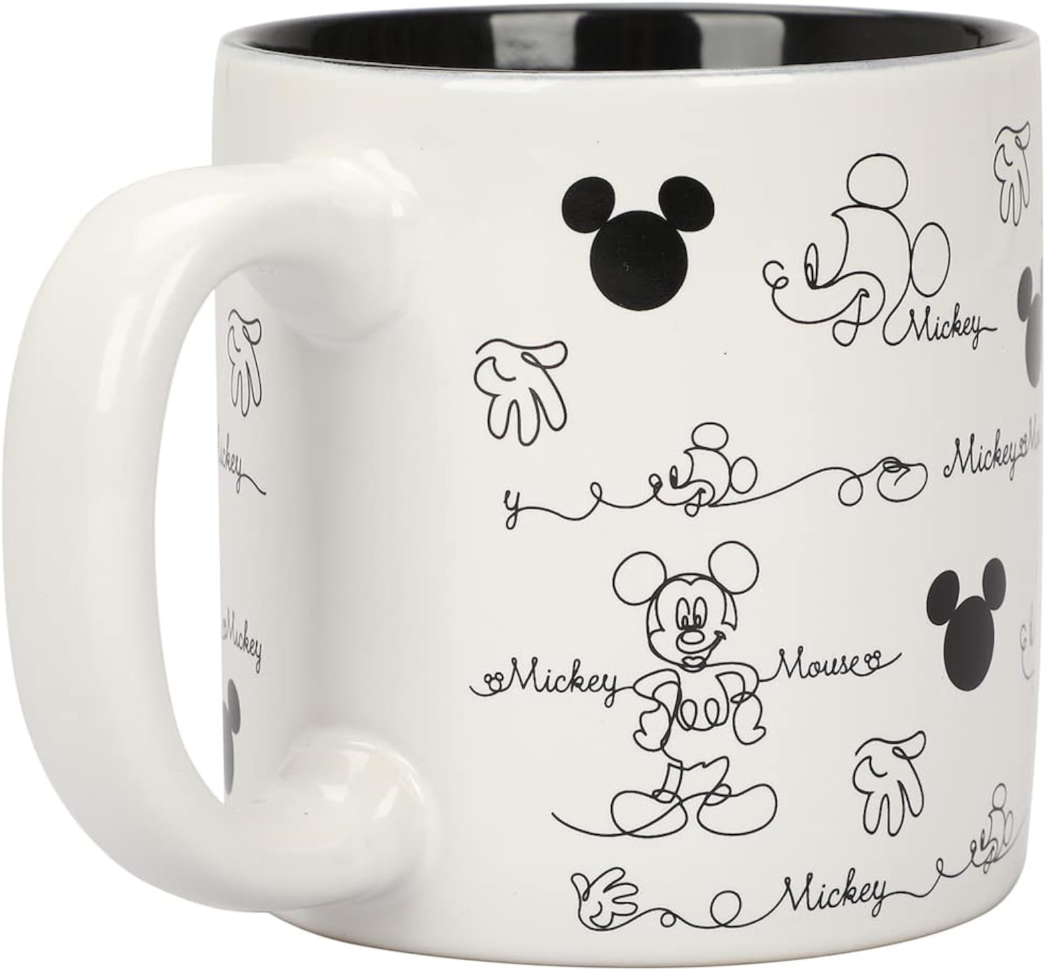 Disney Mickey Mouse Line Art & Hidden Mickey All Over Print 16 Oz Ceramic Mug