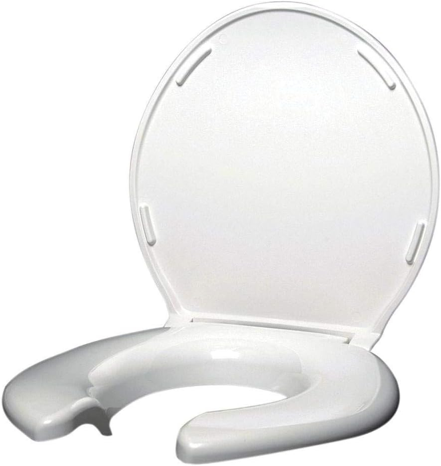 Big John Toilet Seat 2445263-3W Open Front with Cover Bariatric Toilet Seat, White