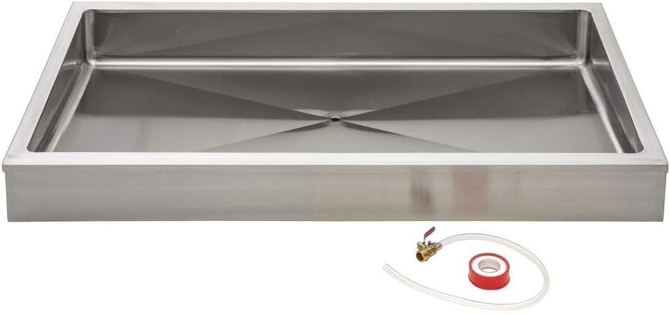 Hubert Rectangular Stainless Steel Tabletop Ice Display with Shut-Off Valve