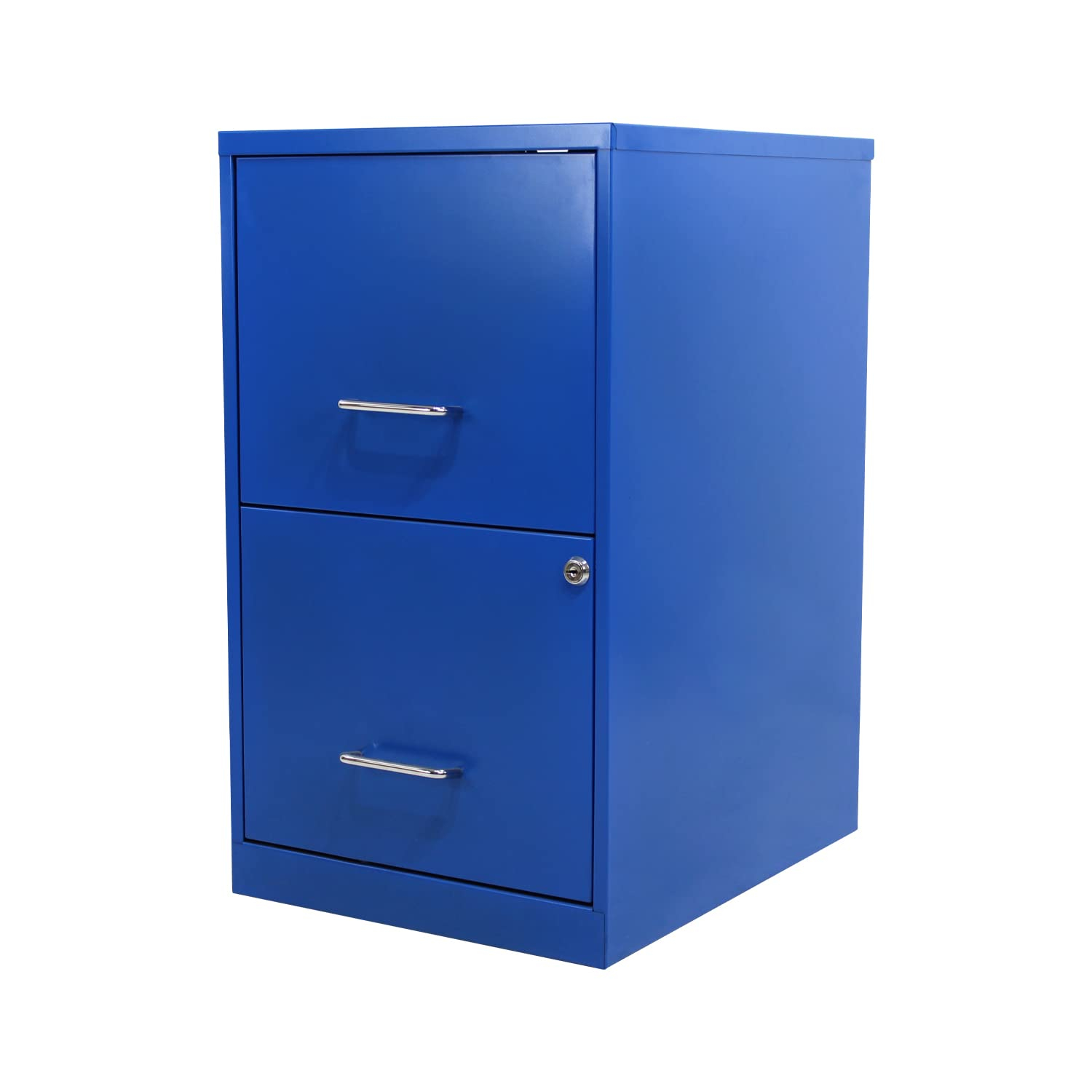 Space Solutions 18" 2 Drawer Metal File Cabinet Classic Blue