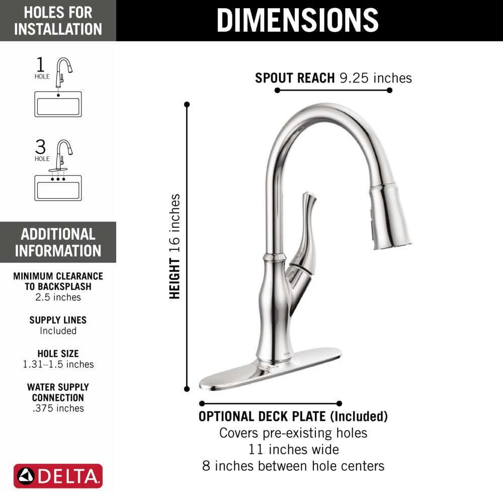 Chrome Touch Kitchen Faucet with Pull-out Spray