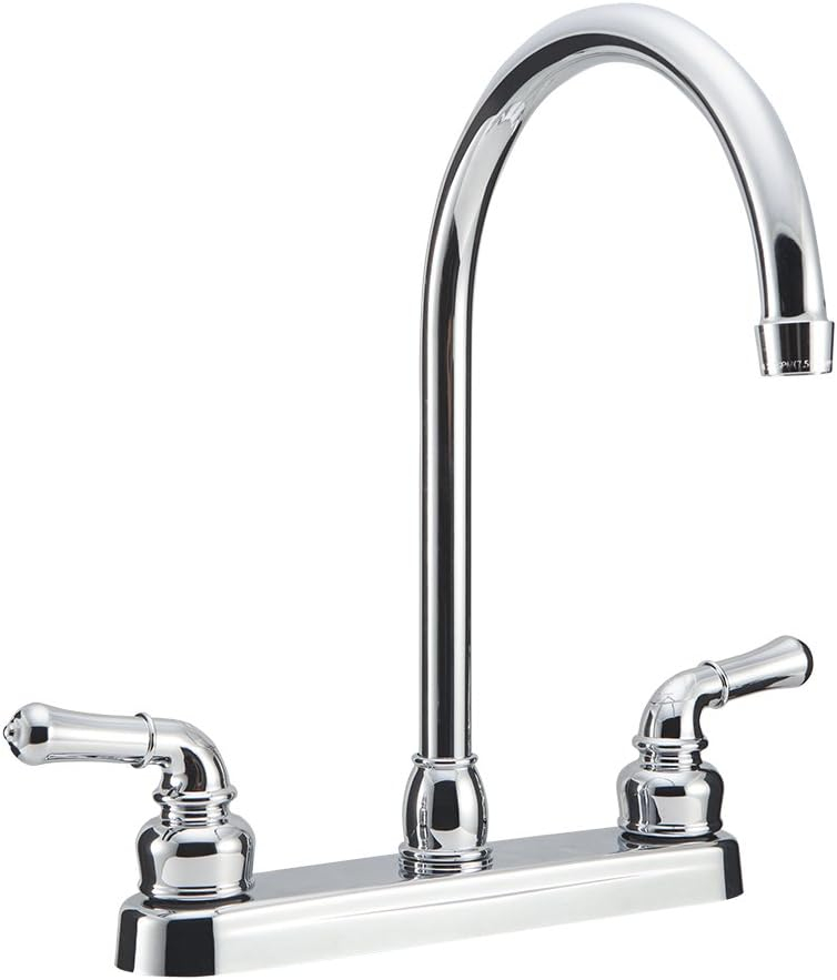 Dura Faucet J-Spout RV Kitchen Faucet - Chrome Polished